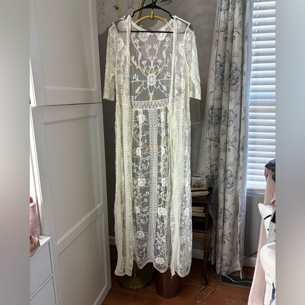 White Sheer Cover Up